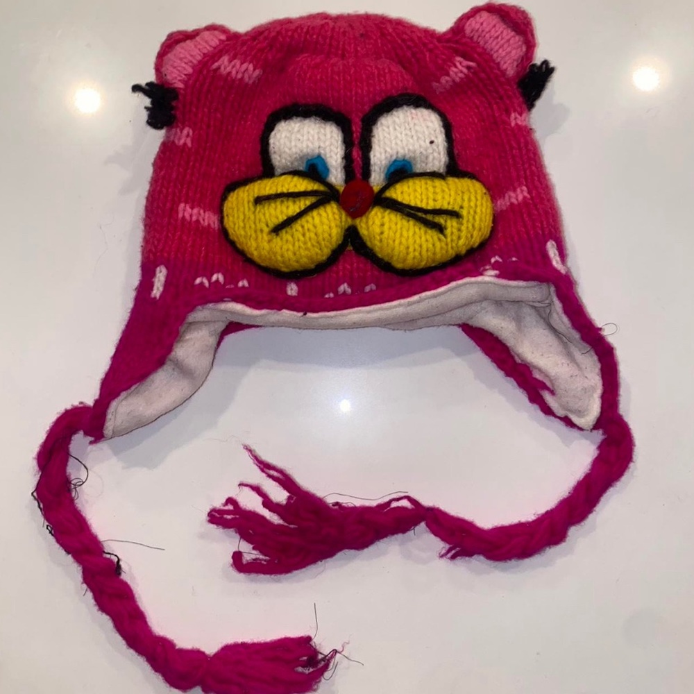 Pink Kitty Beanie